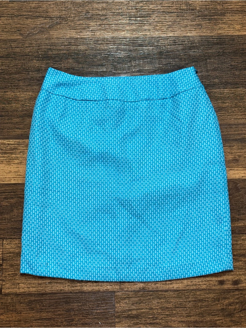Bob Mackie Vibrant Turquoise Textured Pencil Skirt - Women